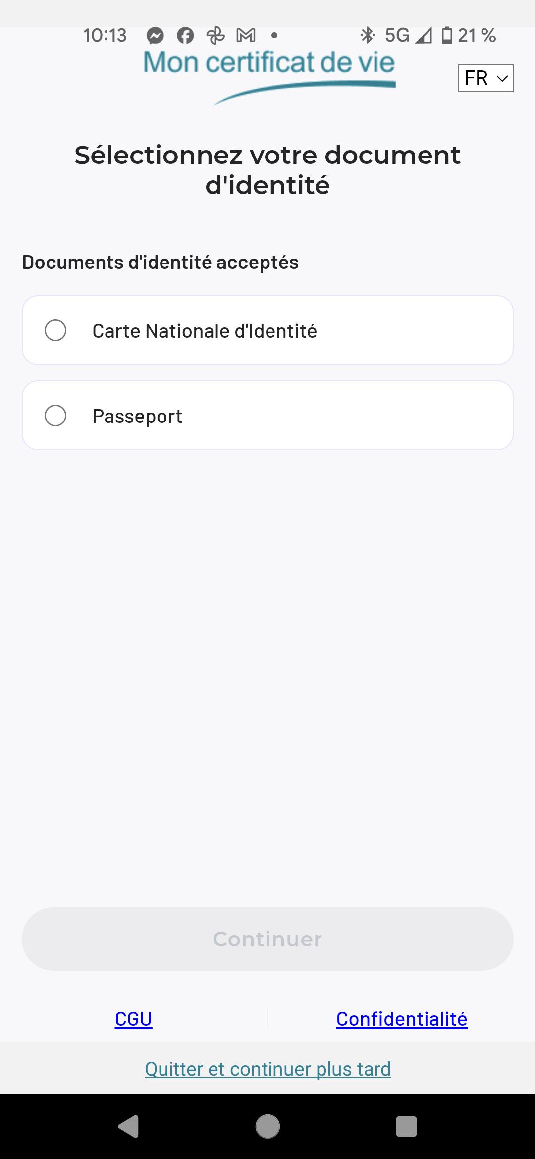 Liste documents d'identité